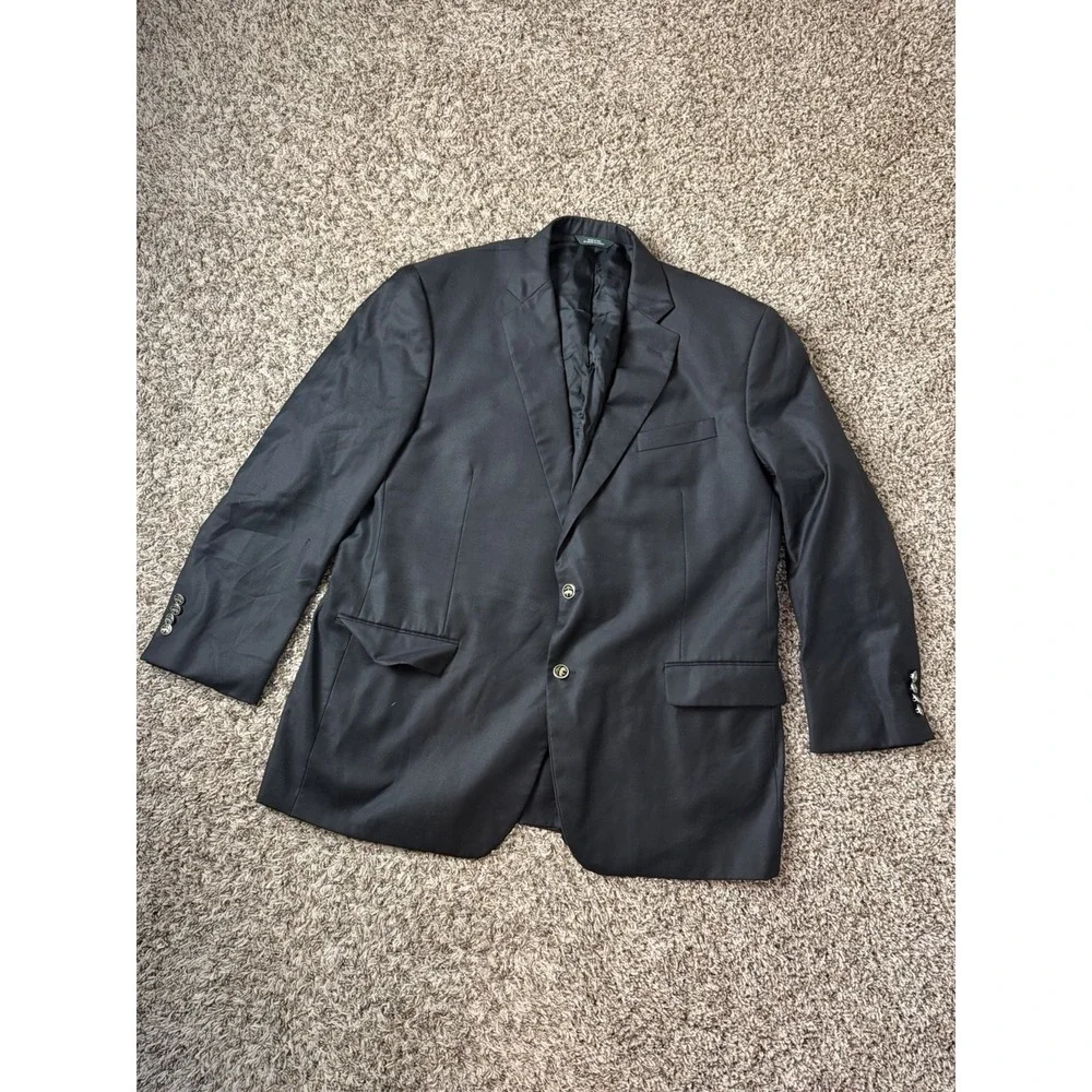 Brooks Brothers‎ Madison SAXXON Men's 48R Black 2 Button Blazer Jacket